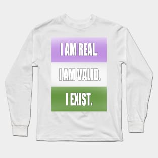 Genderqueer Pride: I am... Long Sleeve T-Shirt